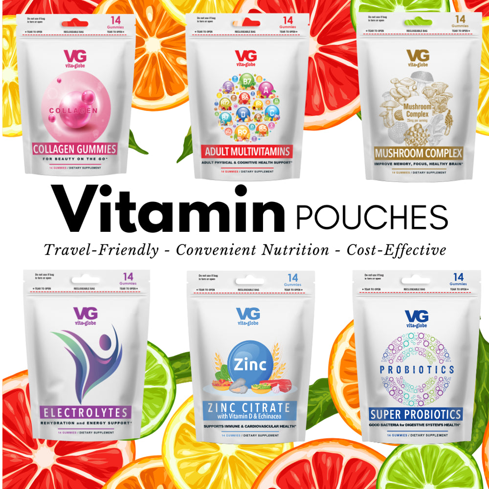 Vita Globe'S Collagen Pouches Supports Collagen in the Body and Skin Health. Vitamin Supplement, 10 Pack Pouches