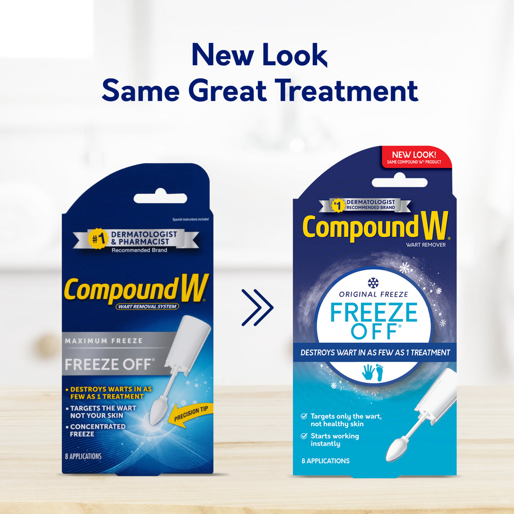 Compound W Freeze off Wart Remover, Common and Plantar Warts Removal, 8 Applications