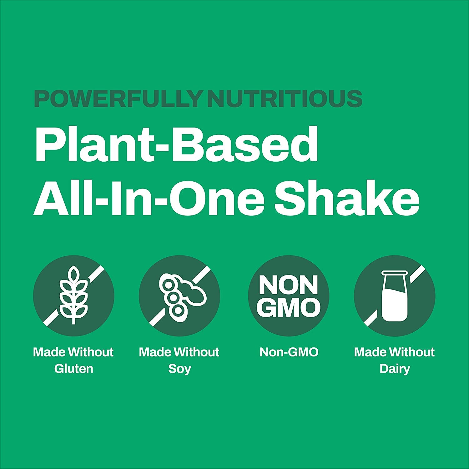 Plant Based All-In-One Powder - High Protein Meal Replacement - with Greens & Probiotics - Gluten Free, Soy Free, Dairy Free - 19 Servings - 799G Tub… (Vanilla)