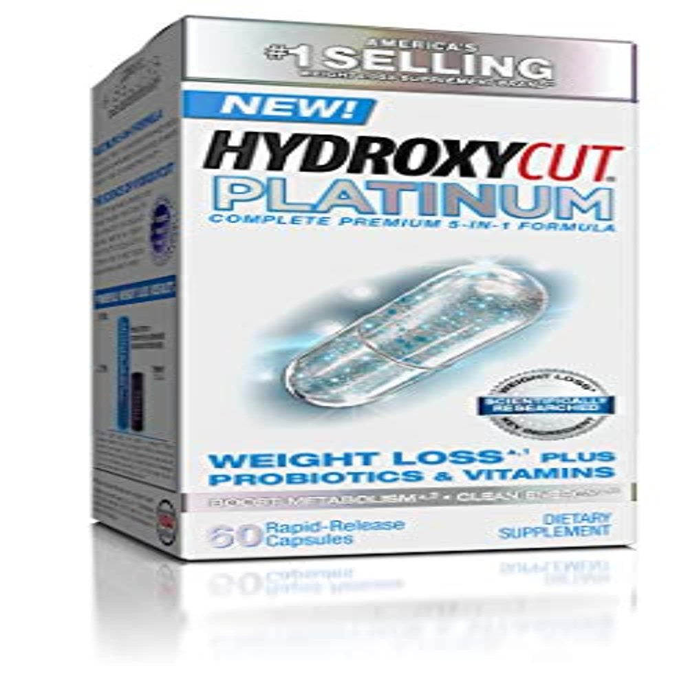 Weight Loss Pills for Women & Men | Hydroxycut Platinum | Probiotic + Weight Loss Supplement Pills | Energy Pills | Metabolism Booster for Weight Loss | Weightloss & Energy Supplements | 60 Pills