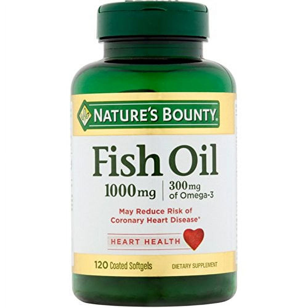 Nature'S Bounty 300 Mg Omega-3 Fish Oil 1000 Mg Softgels 120 Ea