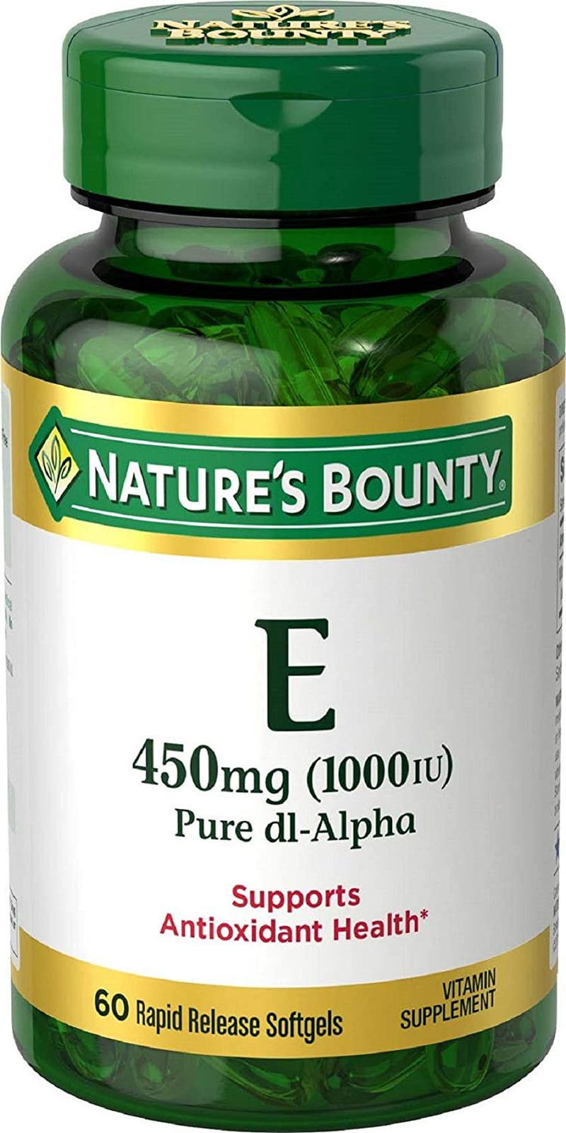Nature'S Bounty Vitamin E 1000 IU Softgels Pure Dl-Alpha 60 Soft Gels (Pack of 6)