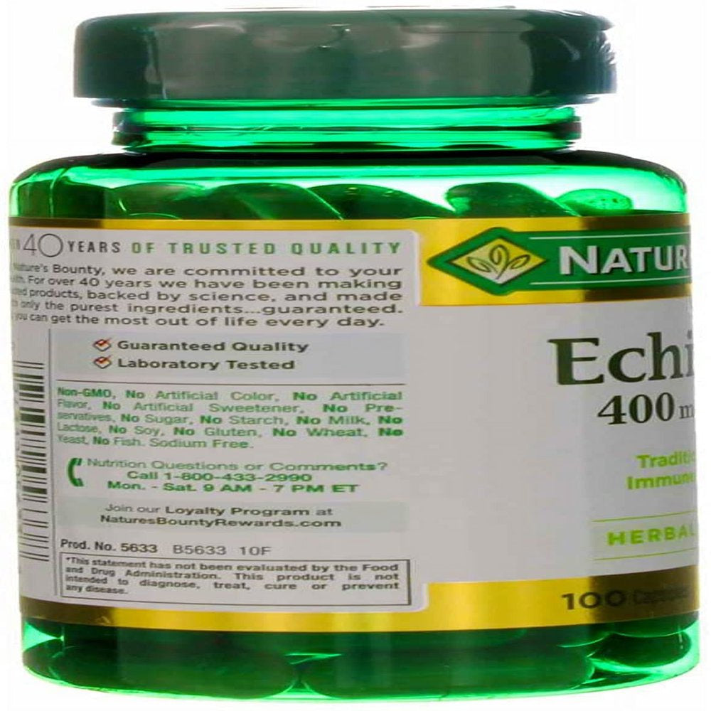 Nature'S Bounty Echinacea 400 Mg Capsules 100 Ea (Pack of 2)