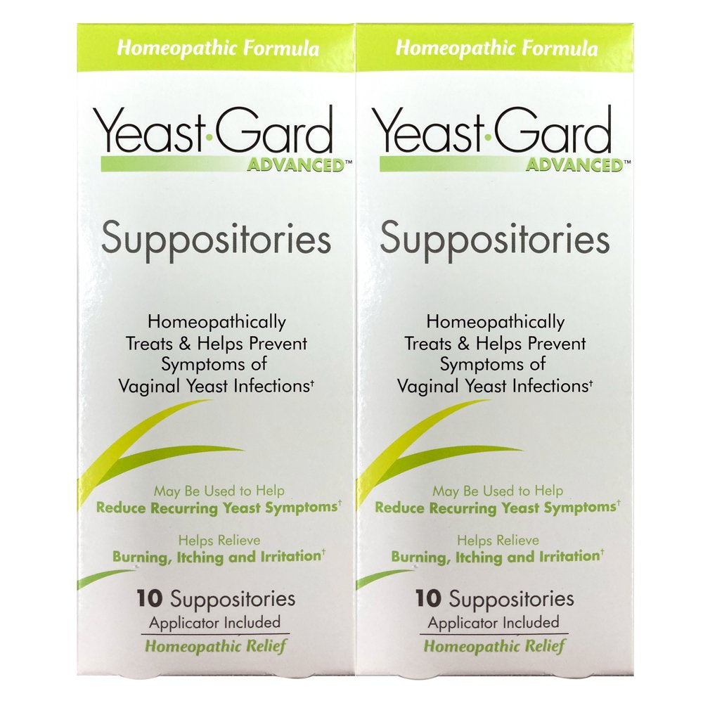 Yeastgard Advanced Homeopathic Yeast Infection Vaginal Suppositories 2 Pack