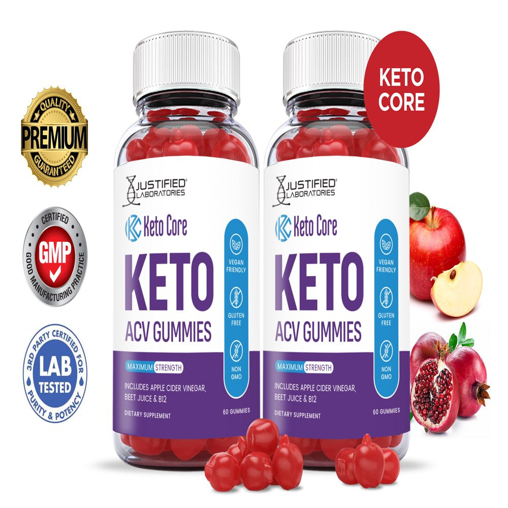 (2 Pack) Keto Core ACV Gummies 1000MG Dietary Supplement 120 Gummys