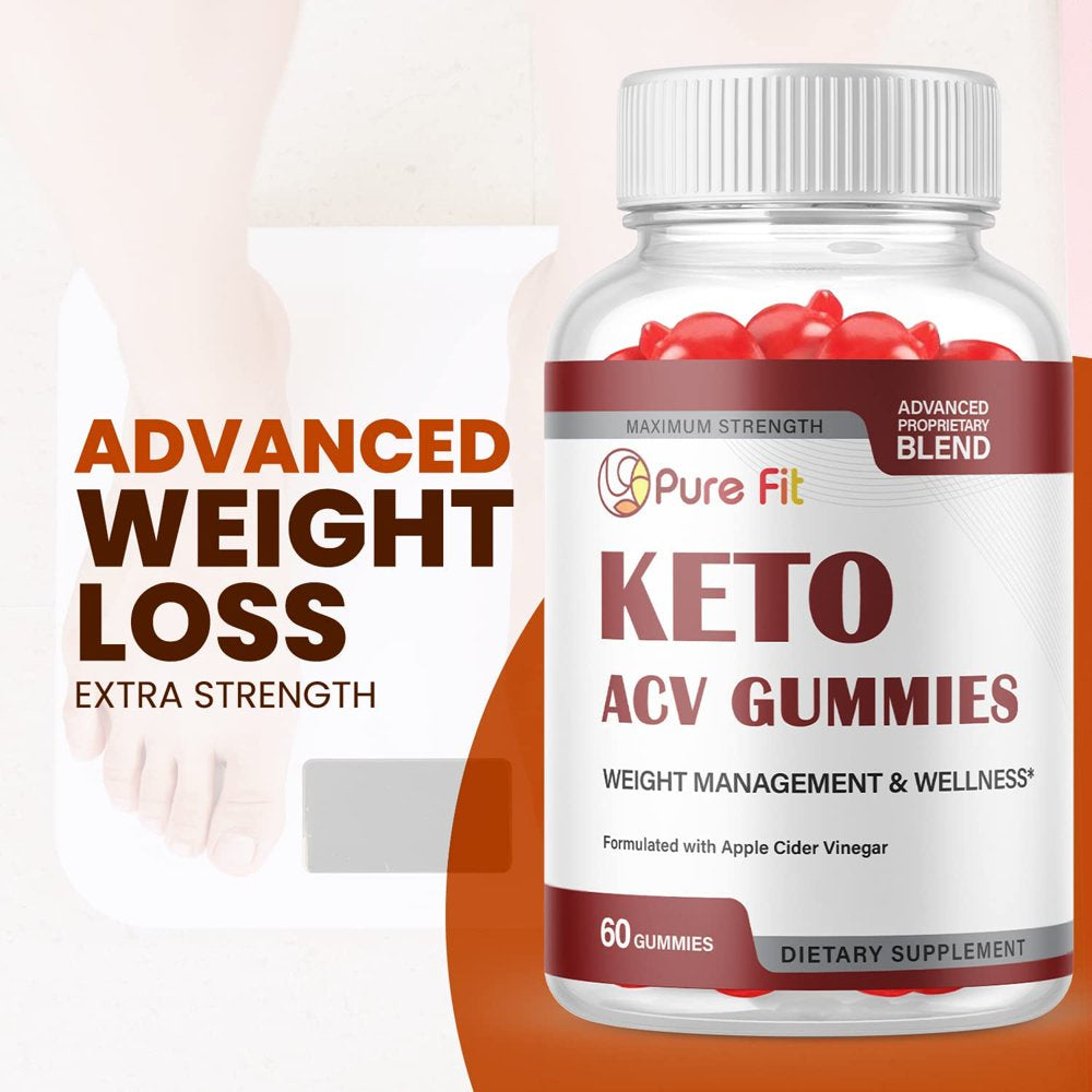 (1 Pack) Pure Fit Keto ACV Gummies - Supplement for Weight Loss - Energy & Focus Boosting Dietary Supplements for Weight Management & Metabolism - Fat Burn - 60 Gummies