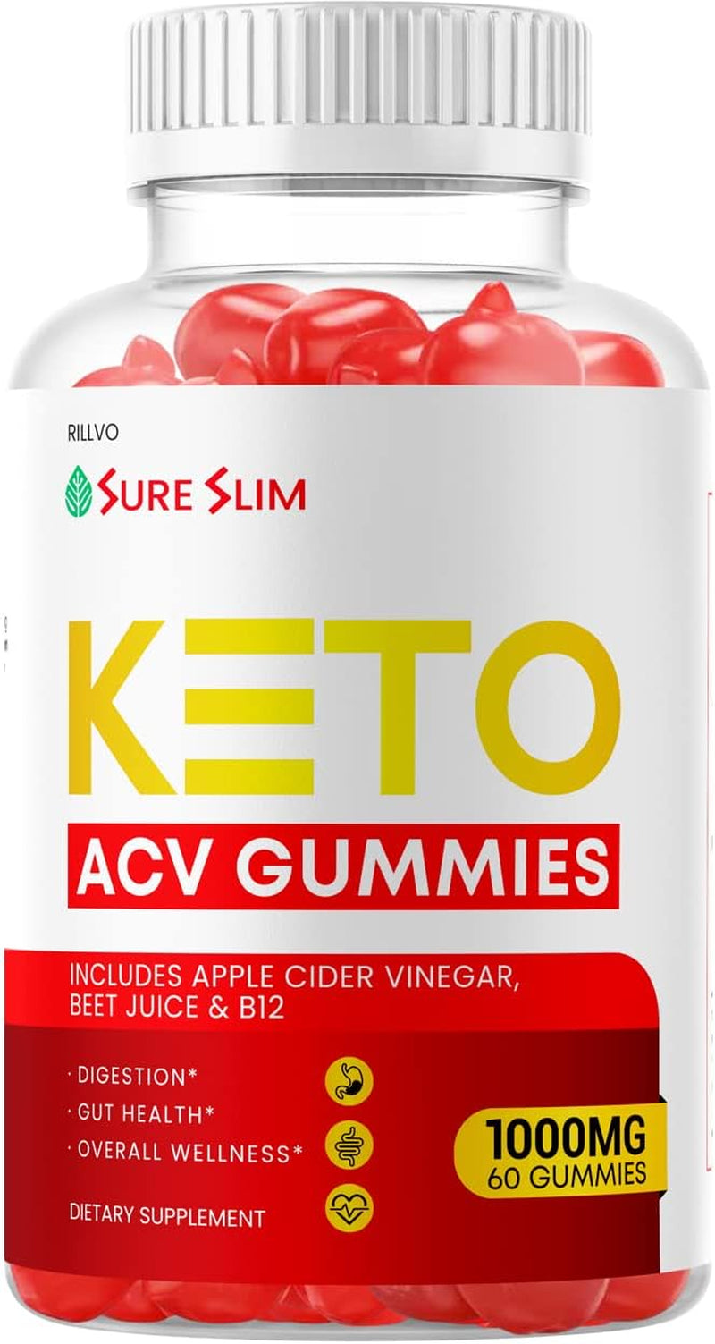 Sure Slim Keto ACV Gummies - Advanced Formula Sure Slim Keto Gummies Apple Cider Vinegar (60 Gummies)