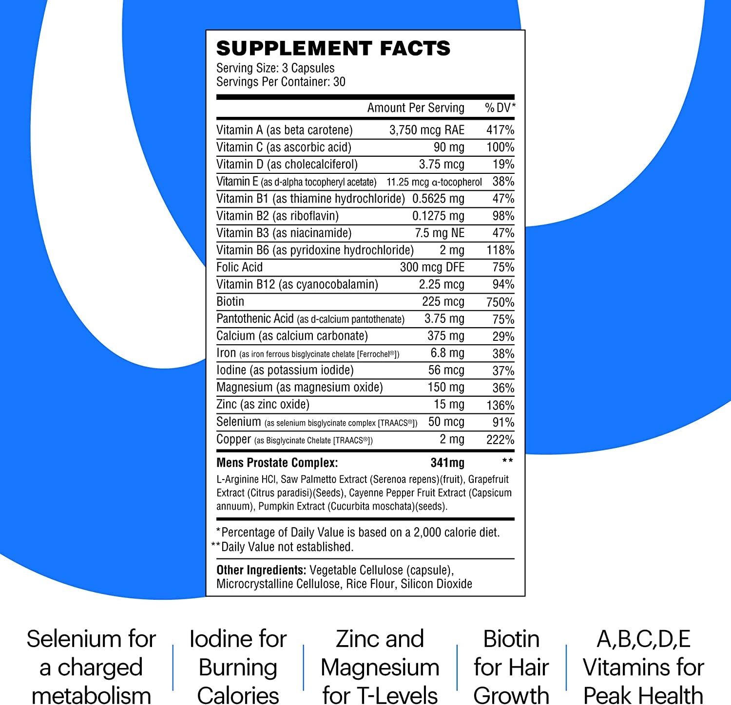 Wellthy His Shred Supplements, HIS Thermogenic Fat Burning Multivitamin for Men with Prostate and Metabolism Support(30 Serving)