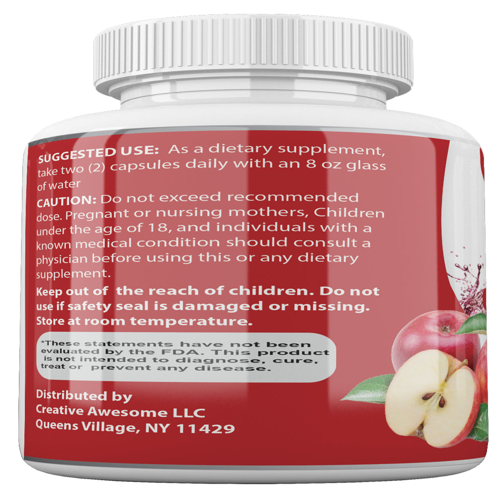 (3 Pack) Apple Cider Vinegar Capsules - Extra Strength 3000Mg - Apple Cider Vinegar Pills for Weight Loss, Blood Sugar, Detox & Digestion