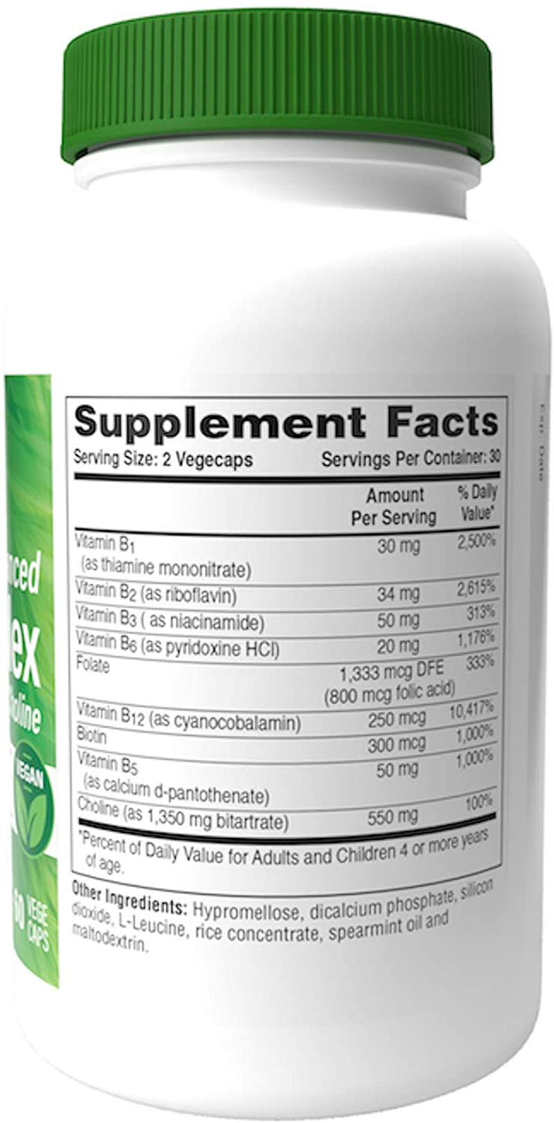 "Health Thru Nutrition Quantum-B Complex with 100% Choline, 60 Tabs"