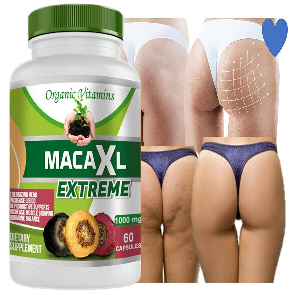 Macaxl Extreme BUTT BOOSTER Supplement 1000Mg 60 Capsules