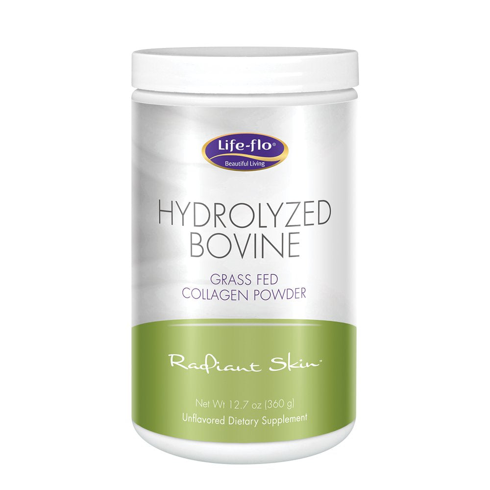 Life-Flo Hydrolyzed Bovine Collagen, Grass Fed | Supports Vibrant Skin & Hair, Bone & Joint Health | 12.7Oz, 60 Serv.