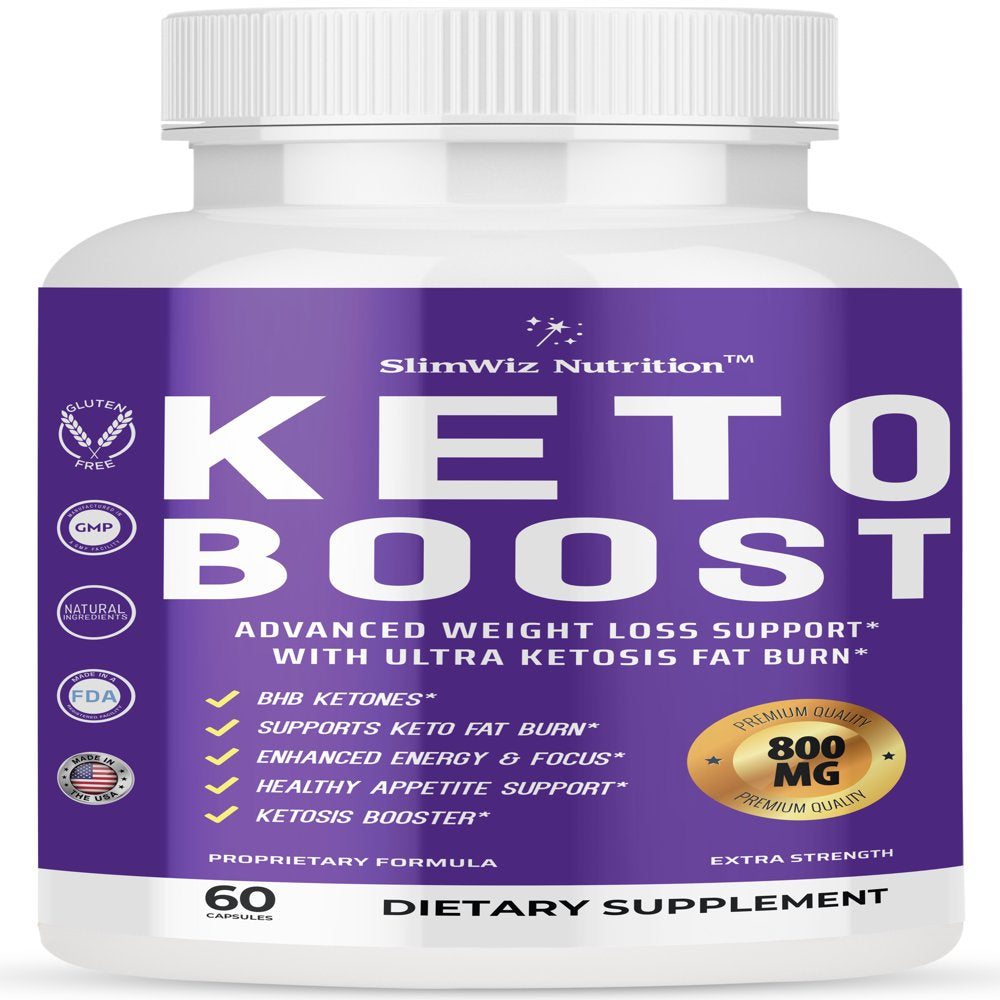 Keto Boost Keto Pills for Rapid Ketosis Induction for Optimal Fat Burning & Weight Loss, Quick Results - 1 Bottle